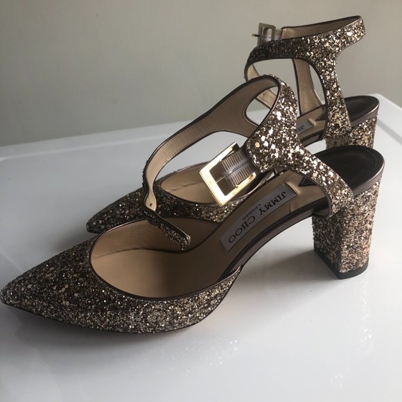 Jimmy Choo Shoes - BRAND NEW Jimmy Choo Kambree Gold Block Heel Pump